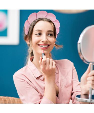 WLLHYF Spa Headband Sponge Terry Towel Cloth Fabric Headband Puffy Fashion Hairband Thick Padded Hair Hoops Non Slip Valentine's Day Hair Accessory for Women Girls Washing Face Skin Care Makeup Pink - Buy Online on GoSupps.com