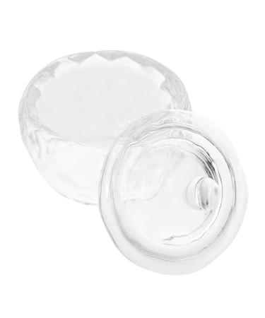PRETYZOOM Glass Jar Wedding Decor Manicure Nail Dish Cup Dappen Dish Acrylic Nail Tools Nail Art Liquid Holder Nail Dish Bowl with Lids Nail Cups with Lids Nail Powder Glass Candy
