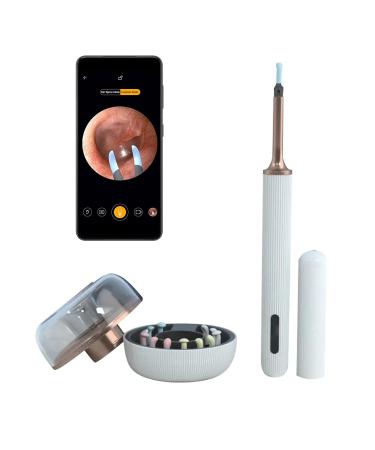 1000W Pixel Ear Cleaner with Camera Intelligent Visual Ear Picking Stick Tweezers/Ear Removal Dual-mode Ear Wax Removal with 12 Ear Spoons Omni-Direction Tweezer Real-Time Remote Video