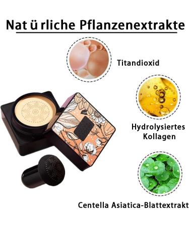 Mushroom Head Air Cushion Foundation BB cream CC cream liquid foundation concealer moisturizing makeup even skin tone - Buy Online on GoSupps.com