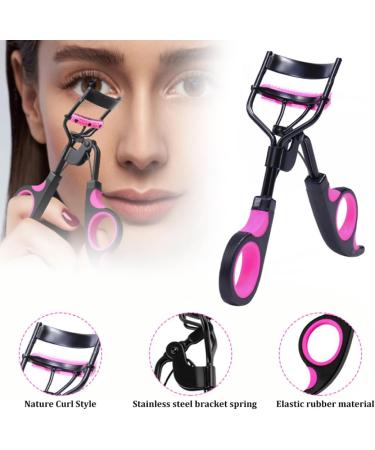 Eyelash Curlers with Comb Stainless Steel Lash Curler Quick Eye Makeup Accessory with 5 Replacement Refills for Women Girl - Buy Online on GoSupps.com