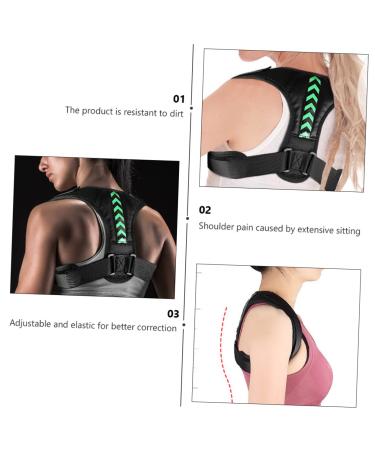 FRCOLOR Posture Belt | Adjustable Posture Trainer for Adults | Ergonomic Hunchback Strap for Men & Women | Black 45X18X1cm - Buy Online on GoSupps.com