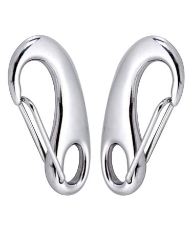 Abimars 4 inch Heavy Duty Rope Connector Snap Hook 316 Stainless Steel Spring Snap Hook Clip Load Capacity 1000lbs Marine Grade Anchor Clips for Rope (2 Pack)