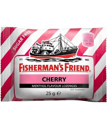 Fisherman's Friend Cherry Menthol Lozenges 25g (Pack of 8) Lofthouse of Fleetwood Limited - Buy Online on GoSupps.com