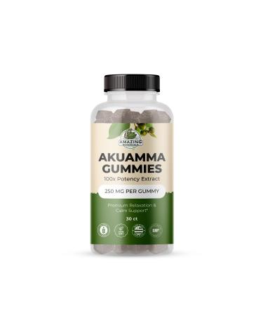 Amazing Botanicals Akuamma Gummies - High Potency Daily Wellness Gummy, Vegan, Non-GMO, Gluten-Free Herbal Supplement - 250MG Per Gummy with Natural Wild Berry Flavor (30 Count) 30 Count (Pack of 1)