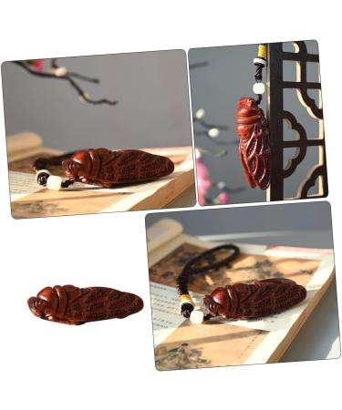 Solustrie Handthern Keyr nger - Chinesin G nak Oq Medaillon Auto Hanging Trailer | Hand-Carved Wooden Phone Decor & Adornments - Buy Online on GoSupps.com