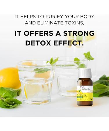 Selfpurity Organic Lemon Essential Oil %100 Pure and Natural Lemon Oil Premium Grade Essential Oils for Diffusers Skin Aromatherapy Massage - 20 ml (0.68 fl oz) - Buy Online on GoSupps.com