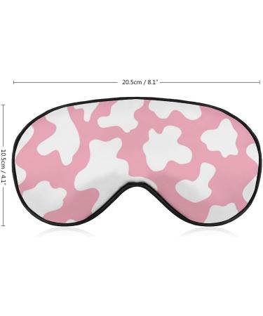 Buy Pink Cow Print Sleep Mask for Women | Adjustable Eye Shades with Elastic Strap - Perfect for Travel & Relaxation - Buy Online on GoSupps.com