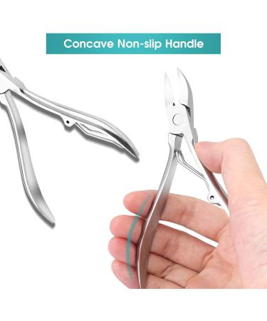 Toenail Clipper Professional Stainless Steel Nail Clipper Ingrown Toenail Tool Cuticle Nipper Footcare with Non-slip Handle for Trimming Dead Skin - Buy Online on GoSupps.com