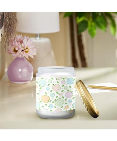 Orange Lemon Scented Candles | Aromatherapy Jar Candles | 7 oz Long Lasting Gift Set for Women | Vintage Apples Pattern - Buy Online on GoSupps.com