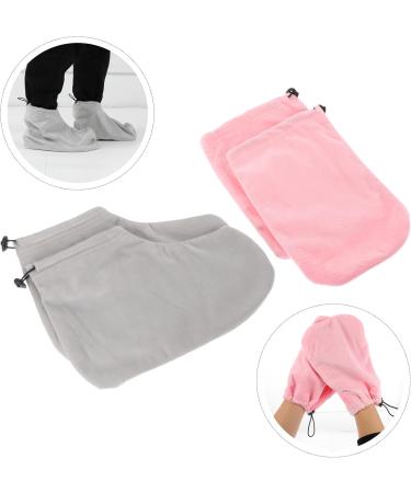 Minkissy Paraffin Wax Gloves & Ankle Boots Set | Moisturizing Foot & Hand Covers for Soft Skin | International Shipping Available - Buy Online on GoSupps.com