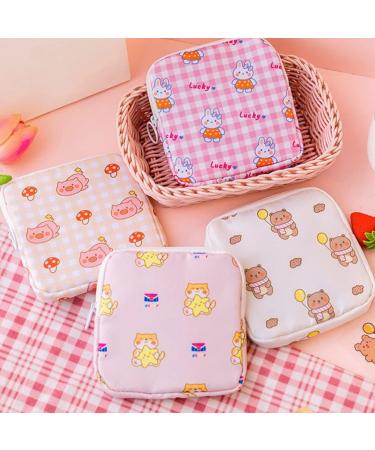 COHEALI Mini Purse 4Pcs Sanitary Napkin Storage Bag - Portable Menstrual Pad Holder for Teen Girls - Travel Toiletry Bag - Buy Online on GoSupps.com