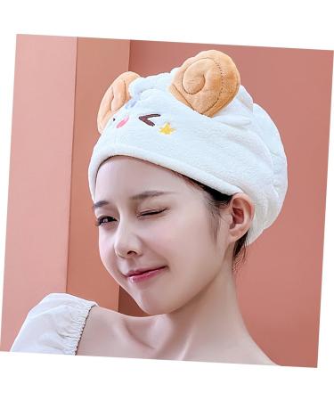 Zerodeko Animal Hair Hat Hair-drying Hat Dry Hair Turban Cap Hair Absorbent Cap Dry Hair Cap Quick Dry Hair Turban Head Bath Cap Bath Shower Cap Fast Drying Bath Cap Quick Drying Bath Cap White 63.00X25.00X2.00CM - Buy Online on GoSupps.com