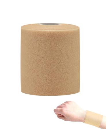 30 Yards Pre-wrap Athletic Tape Foam Underwrap Tape Artificial Foam Underwrap 2.76 Inch Sports Foam Underwrap Bandage Athletic Foam Tape for Wrists Elbows Knees Ankles Hair (Skin Color)