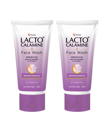Lacto Calamine Face Wash with Kaolin Clay for Oily Skin 100 ml (Pack of 2) Pack of 3 100 ml
