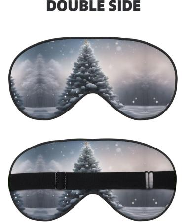 SSIMOO Christmas Tree Snow Sleep Mask | Adjustable Breathable & Fashionable Eye Mask for Comfortable Sleep International Shipping Available - Buy Online on GoSupps.com