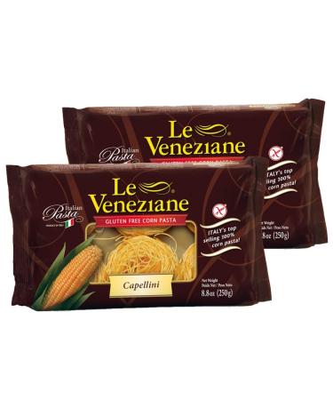 Le Veneziane Capellini- Gluten Free Pasta, 8.8 Ounce (Pack of 2)