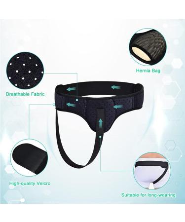 Post Surgical Abdominal Binder & Hernia Belt for Men & Women - Adjustable Black X-Large Comfort Support - Buy Online on GoSupps.com