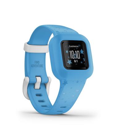 Garmin V vofit jr.3 - waterproof digital activity tracker for children from 4 years pedometer large 1.4 cm display emergency contact up to 1 year of battery life adventure world & quiz blue Garmin