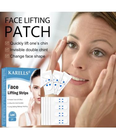 Facelifting Stickers - 120pcs Invisible Instant Face Lift Tape for Sagging Skin & Facial Folds | V-Shape Adhesive Lifting Solution - Buy Online on GoSupps.com