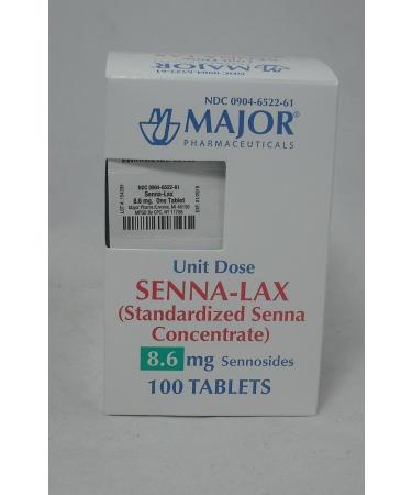 Major Senna-Lax 8.6 mg Sennosides 100 Tablets Per Box (2 Pack)