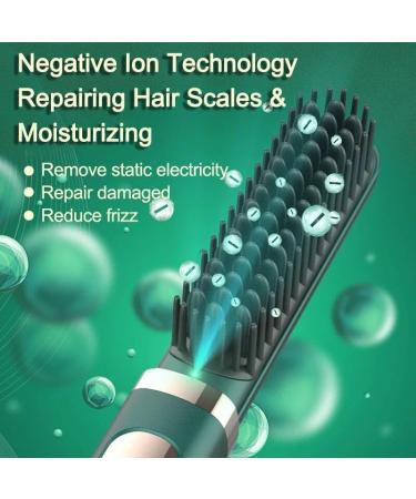 Electric Professional Hair Straightener Brush & Curling Hot Comb - Purple | International Shipping Available - Buy Online on GoSupps.com