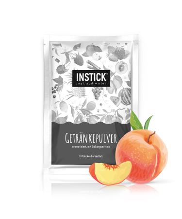 Intick |Sugar -free instant drink - taste peach |Pack for 18 L |Drink powder - vegan low in calories with vitamin C flavored