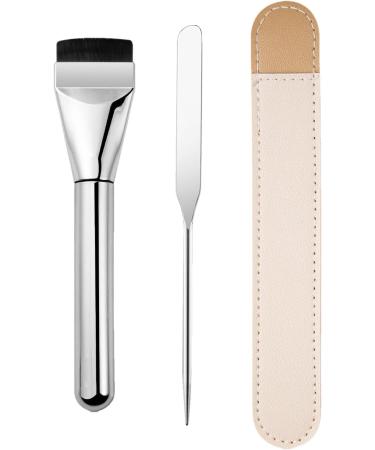 Skoulazeo Flat Concealer Brush - Aluminum Tube Liquid Makeup Brush Smooth Application Makeup Tool for Travel Business Trip Home Dormitory - Buy Online on GoSupps.com