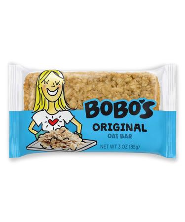 Bobo's Oat Bars Original, 12 Pack of 3 oz Bars Gluten Free Whole Grain Rolled Oat Bar - Great Tasting Vegan On-The-Go Snack, Made in the USA