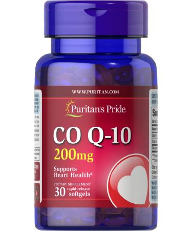 Puritan's Pride Q-SORB Co Q-10 200 mg-30 Rapid Release Softgels - Buy Online on GoSupps.com