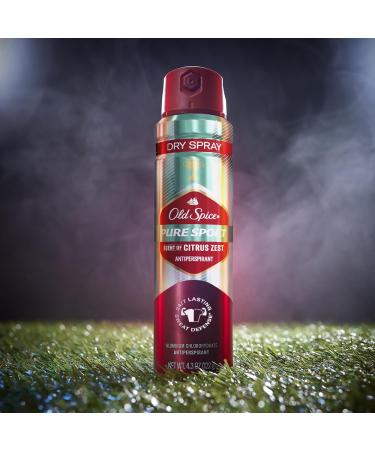 Old Spice Men's Antiperspirant & Deodorant Invisible Dry Spray Pure Sport Plus - 24/7 Odor Protection (Pack of 3) - International Shipping Available - Buy Online on GoSupps.com