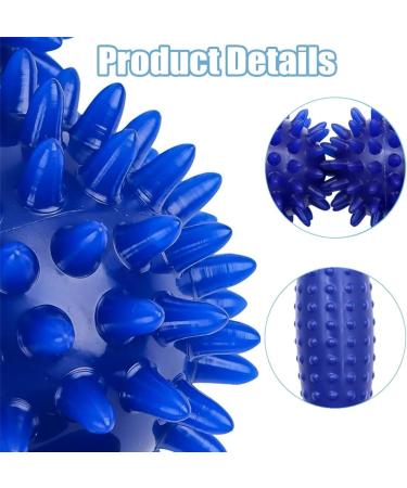 Premium Blue Massage Ball & Roller with Handles - Self-Massage for Foot Leg & Back Relief - Buy Online on GoSupps.com