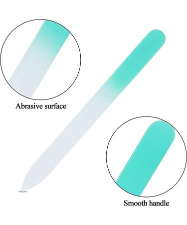 EAONE 3 Pack Crystal Glass Nail File Set - Professional Double-Sided Etched Filing Surface for Natural Nails with Case - Gradient Mix Color - Manicure Nail Care Tool - Buy Online on GoSupps.com
