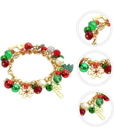 ibasenice 1pc Christmas Bell Bracelet Beaded Stretch Bracelet New Year Link Bracelet Christmas Women Gift Xmas Tree Wrap Bracelets Stocking Stuffers Gifts Metal (iron) Alloy Drill Ball - Buy Online on GoSupps.com