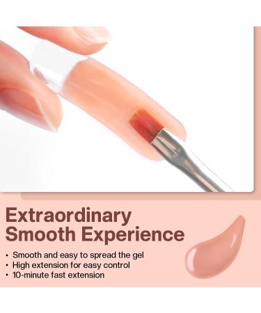 Modelones Polygel Nude 50ml - Best Poly Nail Extension Gel Starter Set in Ochre Nude - Quick & Easy Acrylic Builder Kit for Nail Enhancements - Buy Online on GoSupps.com