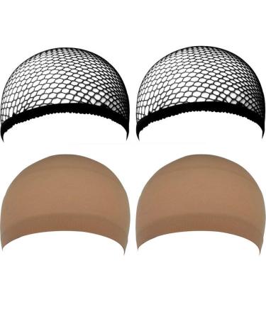 Buy Asalinao Set with 4 Wig Caps - Stretchy Elastic Nylon Hair Network for Everyday Beauty & Costume Wigs - International Shipping Available - Buy Online on GoSupps.com