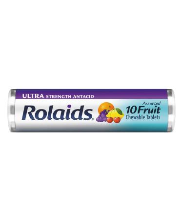 Rolaids R10049 Ultra Strength Antacid Chewable Tablets Assorted Fruit 10/Roll 12 Roll/Box - Buy Online on GoSupps.com