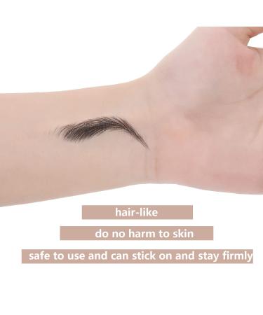 4D Waterproof Eyebrow Stickers - 6 Sheets, 66 Pairs Black, Arch Style for Women and Girls - Buy Online on GoSupps.com