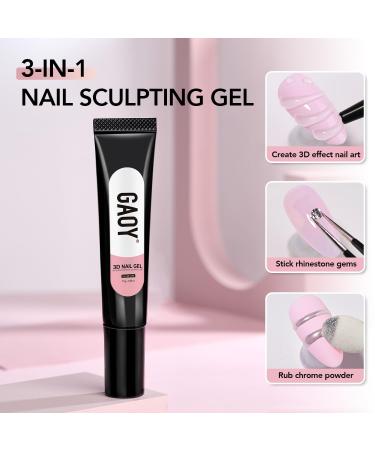 GAOY 3D Nail Gel - 15g Clear Sculpting Gel for Nail Art Molding & Rhinestone Decoration | International Shipping Available - Buy Online on GoSupps.com
