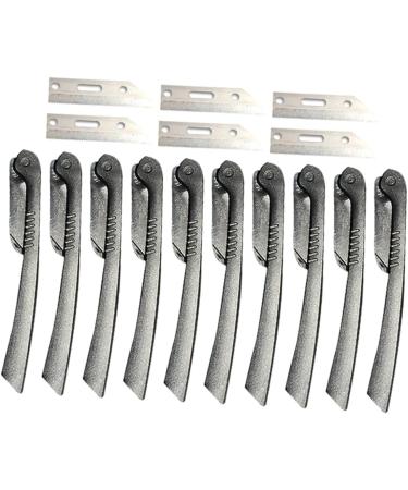 FRCOLOR 10pcs Eyebrow Shears & Facial Razors - Dermaplaning Tools for Eyebrow Shaping & Hair Removal - Set of 2 Black & 2 Color Options - Buy Online on GoSupps.com