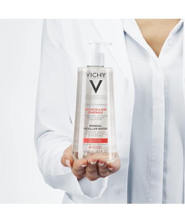 Vichy Puret Thermale One Step Micellar Water 13.52 Fl. Oz - Alcohol Free Makeup Remover & Toner with Vitamin B5 for Sensitive Skin - Buy Online on GoSupps.com