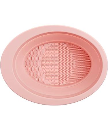 Makeup Brush Cleaner Mat | Foldable Scrubber Bowl for Make Up Brushes Makeup Brush Cleansing Tool Portable Suitable For Makeup Brush Makeup Sponge Powder Puff Pink - Buy Online on GoSupps.com