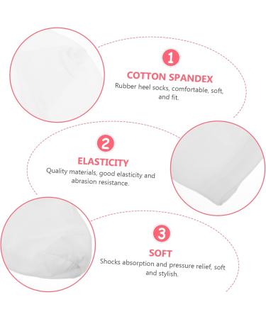 Ipetboom 4pairs Moisturizing Socks Spa Gloves Dry Feet Socks Moisturizer Socks Cotton Moisture Enhancing Socks Stretch Boat Socks Anti-Crack Foot Elastic Stockings Cotton Spandex White - Buy Online on GoSupps.com