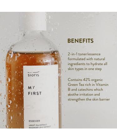 SIORIS My First Essence 100ml - Nourishing Korean Skin Care Toner with Organic Green Tea & Mugwort for Soothing Irritated Skin - Buy Online on GoSupps.com