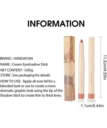 Eye Highlighter Stick | Long Lasting Eyeshadow Stick Eyeshadow Pen with Pencil Sharpener Cream Eye Shadow Stick Makeup Shimmer and Matte Eyeshadow Pencil 19# - Buy Online on GoSupps.com