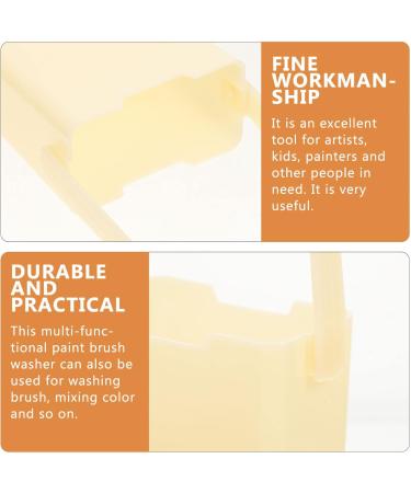 Beaupretty 2-in-1 Pencil Bucket & Brush Cleaner - Reusable Painting Tool Wash Basin for Easy Brush Washing - Buy Online on GoSupps.com