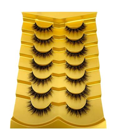 HBZGTLAD Cat Eye 6D Faux Mink Lashes - 7 Pairs Natural Fluffy Eyelashes for a Stunning Look | International Shipping Available - Buy Online on GoSupps.com