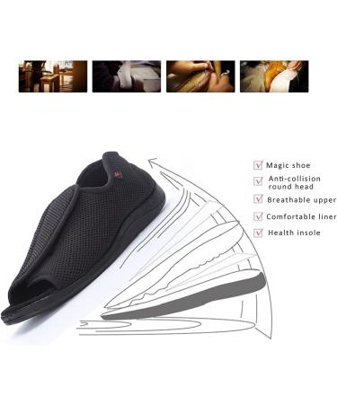 KXSM Women's Diabetic Slippers - Wide Comfort Orthopedic Shoes for Swollen Feet - Anti-Slip Breathable Open Toe Sandals - Gray, Size 39 - Buy Online on GoSupps.com