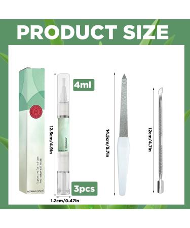TaimeiMao 3 pieces Nail care with tea tree oil vitamin E and aloe vera for wellgroomed finger and toenails including nail file and cuticle pusher - Buy Online on GoSupps.com
