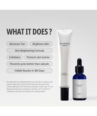 Reginald Men De-Tan Duo | Men's Sunscreen SPF 50 PA++++ & All-in-One Serum Combo | Protects & Repairs Skin | Fights Tanning Pigmentation & Sun Damage | Daily Face Care for Hydrated & Even-Toned Skin - Buy Online on GoSupps.com